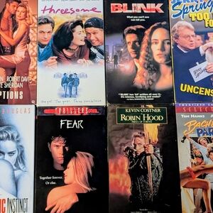 Vintage Collectible Classic VHS Movie Set Of 8